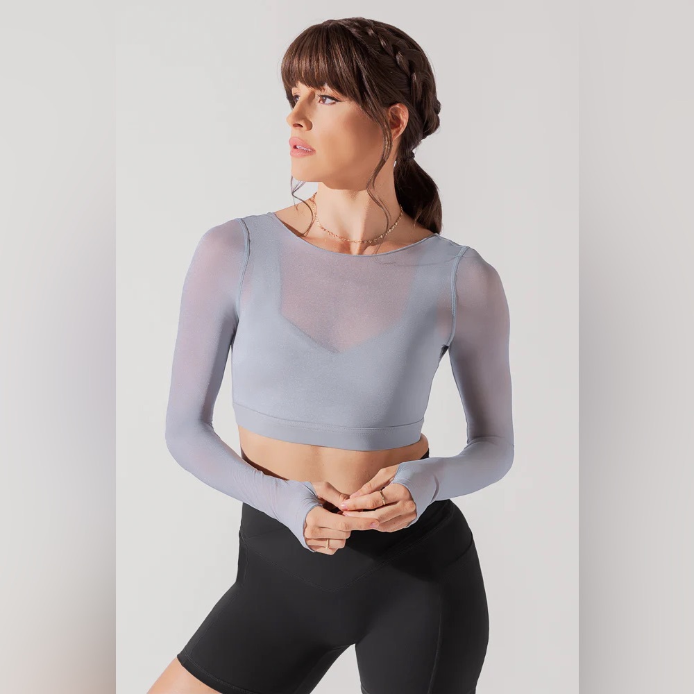 NEW w/ tags POPFLEX Coquette Long Sleeve Mesh Bra